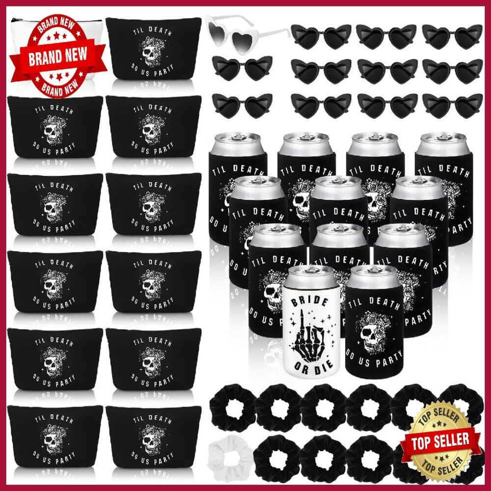 Bachelorette Party Gift Set: Can Sleeves, Pouches, Scrunchies, Sunglasses